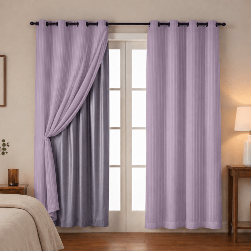 Cortina Blackout + Tecido Voil 2,00M x 1,30M Corta Luz Total