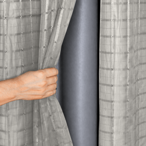 Cortina Blackout + Tecido Voil 2,00M x 1,30M Corta Luz Total