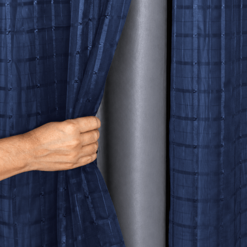Cortina Blackout + Tecido Voil 2,00M x 1,30M Corta Luz Total