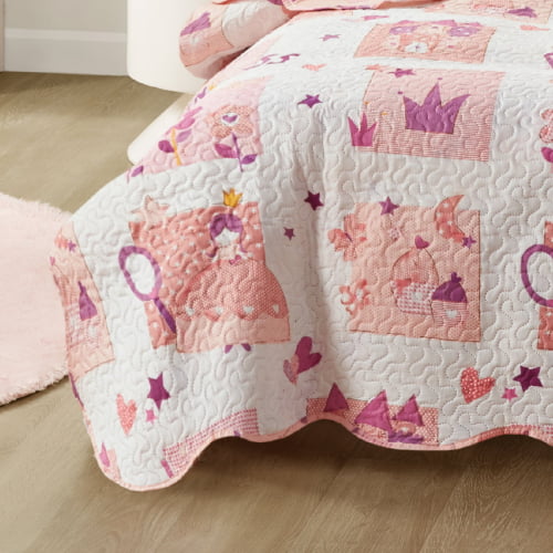 Kit Colcha Cobre Leito Infantil Bouti Dupla Face 2 Peças Para Meninas