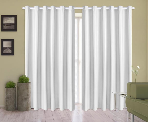 Cortina Corta Luz 2,50M x 2,20M Blackout 100% PVC Para Varão