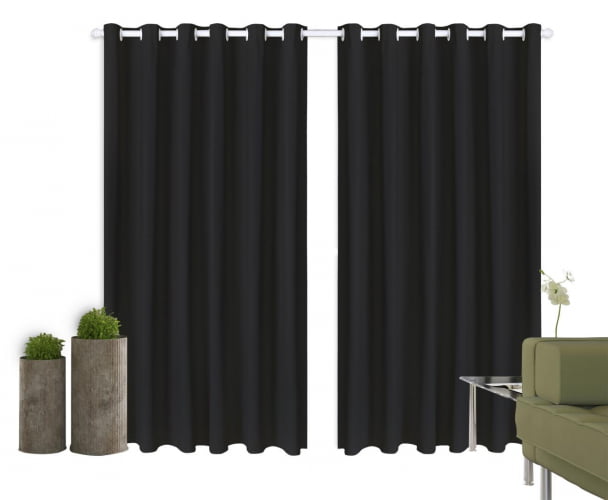 Cortina Corta Luz 2,80M x 2,50M Blackout 100% PVC Para Varão