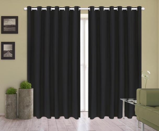 Cortina Corta Luz 2,80M x 2,50M Blackout 100% PVC Para Varão