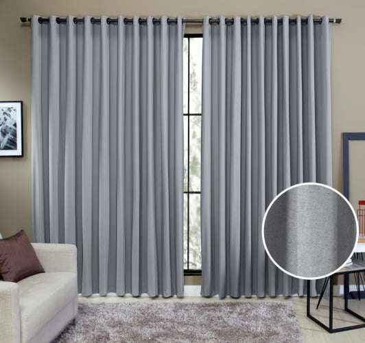 Cortina Tecido Rustico 2,00M x 2,50M Semi Blackout