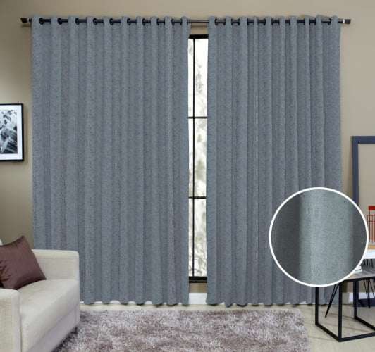 Cortina Tecido Rustico 2,00M x 2,50M Semi Blackout