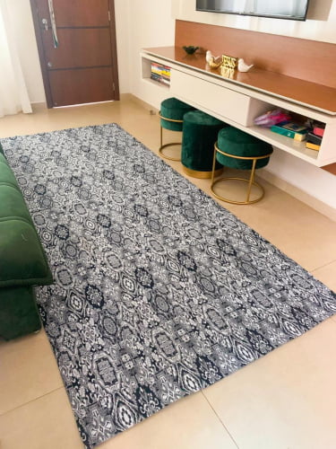 Tapete Antiderrapante Sala ou Quarto Vintage 1,32m x 1,50m